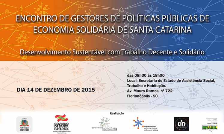 Encontro de Gestores de Políticas Públicas de Economia Solidária de Santa Catarina