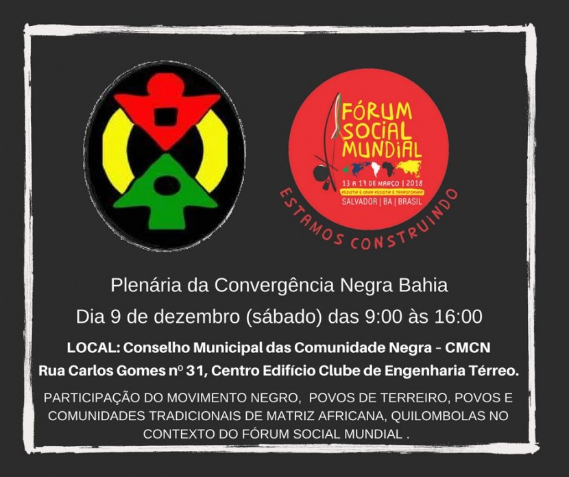Plenária da Convergência Negra Bahia