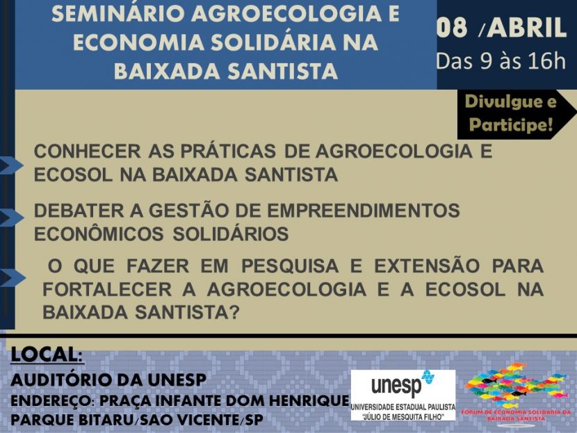 Seminário Agroecologia e Economia Solidária na Baixada Santista