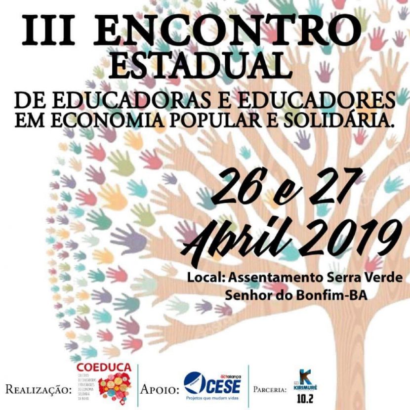 III Encontro Estadual de Educadoras e Educadores de Economia Popular e Solidária da Bahia