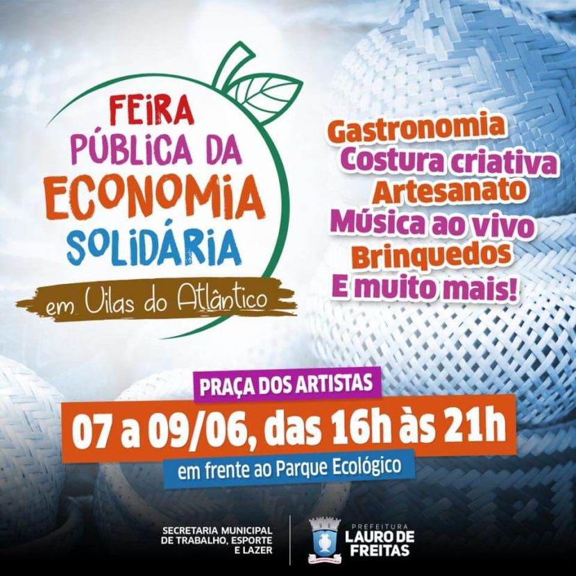 Feira Pública de Economia Solidária em Vilas do Atlântico – Feira de Santana BA