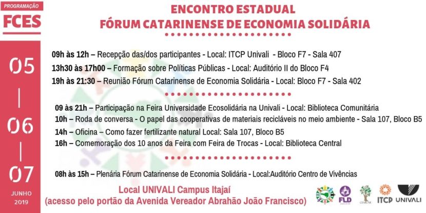 Encontro Estadual do Fórum Catarinense de Economia Solidária