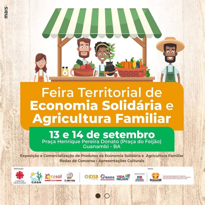 Feira Territorial de Economia Solidária e Agricultura Familiar movimenta Guanambi – BA