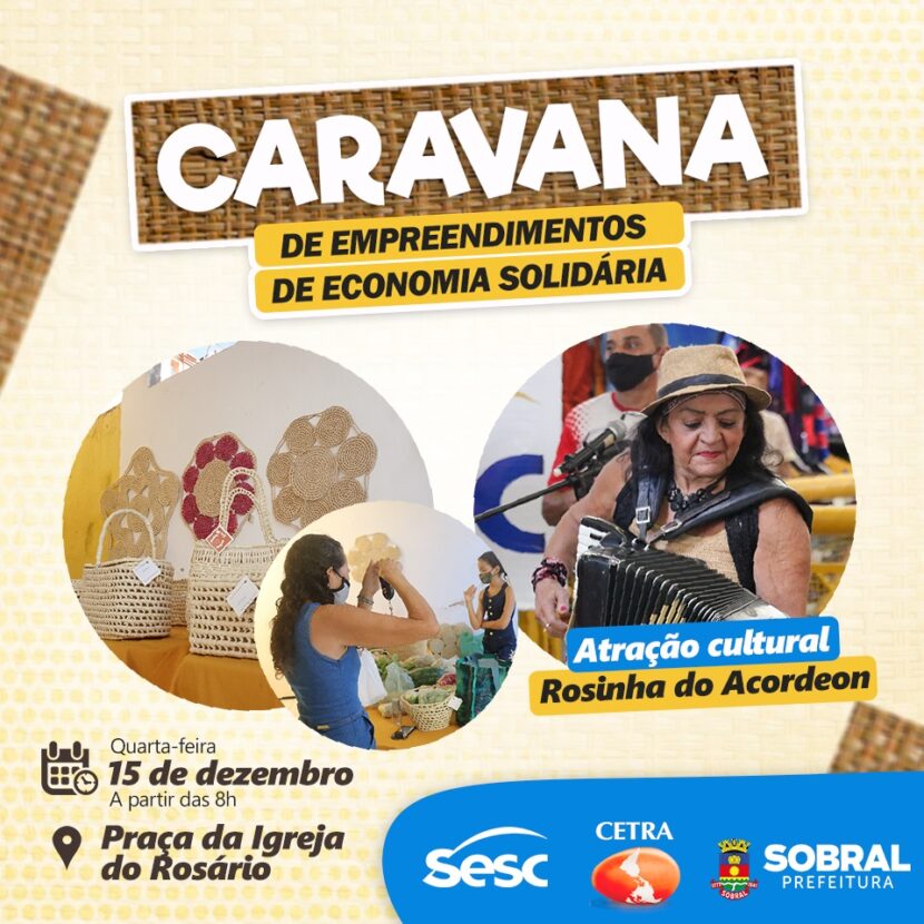 Feira de empreendimentos de economia solidária acontece na próxima quarta-feira (15/12) em Sobral/CE